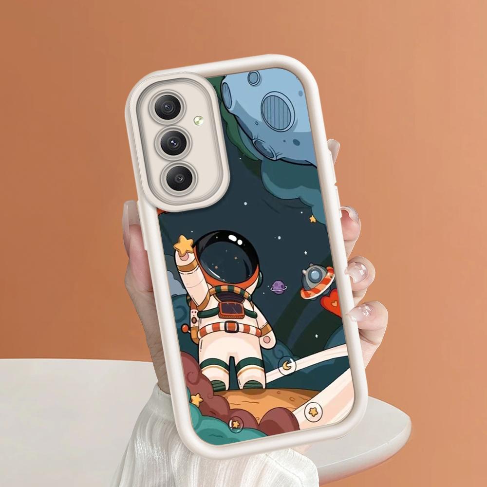 Soft Silicone Square Ladder Printing Pattern Phone Casing Full Cover Camera Shockproof Protection Rubber Case for Samsung