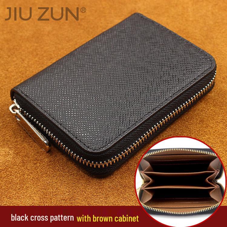 Japanisches Damen Crossgrain Kurzportemonnaie und Münzfach.