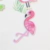 Elegant Red Ostrich Embroidery Patches for Clothing Parches Fabric Sticker Iron On Sewing Patch Craf