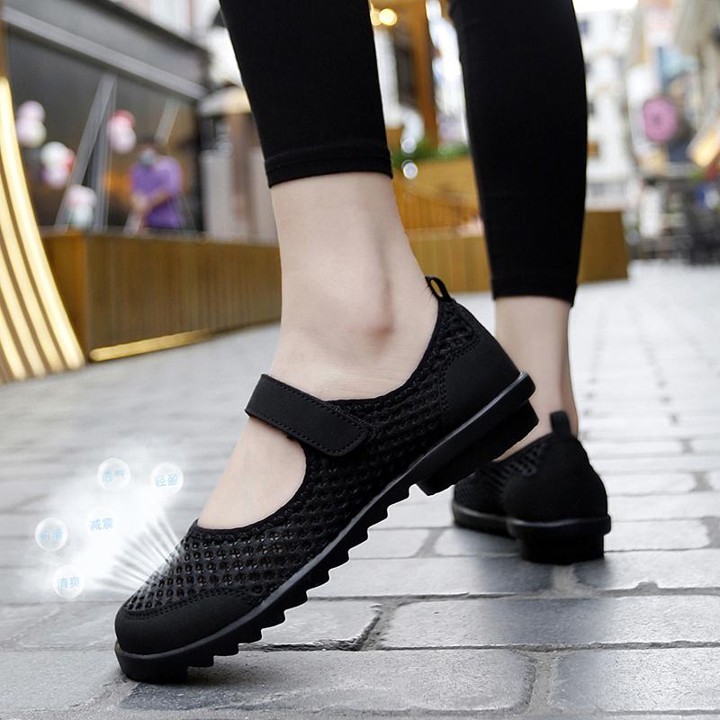 Sandale de vară Femei Mary Jane Plasă Pantofi de condus Confort Casual Slip on Mărimi mari Pantofi de plajă