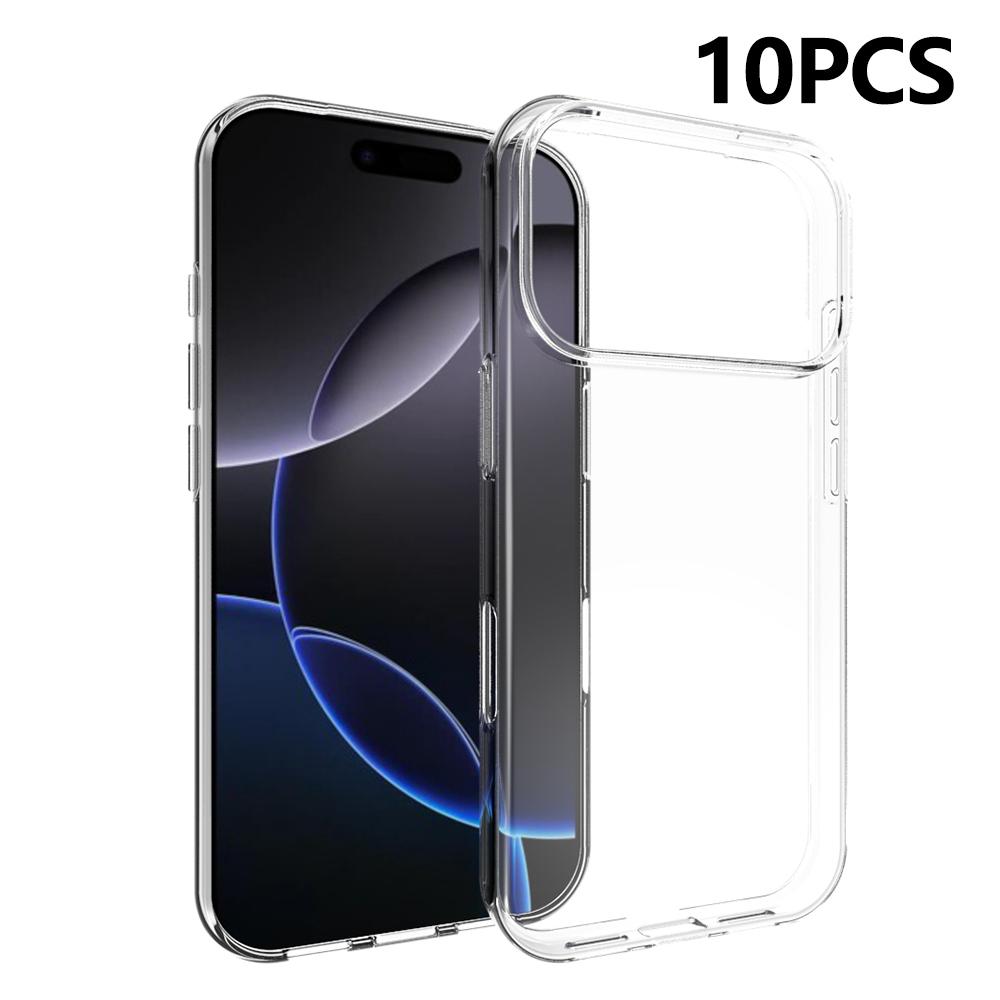 

10Pcs/Pack For iPhone 17 Pro Max Case Watermark Free TPU Protective Clear Phone Cover As Shown A