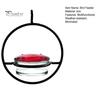 Clear Glass Bowl Bird Feeder Metal Hanging Hummingbird Feeders for Outdoors, with Red Garden Decor Lovers & Perch, Decorative Patio Deck Wild Feeding