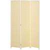 Wooden Room Divider Folding Screen 3 Panels 135 X 180 Cm Natural Wood