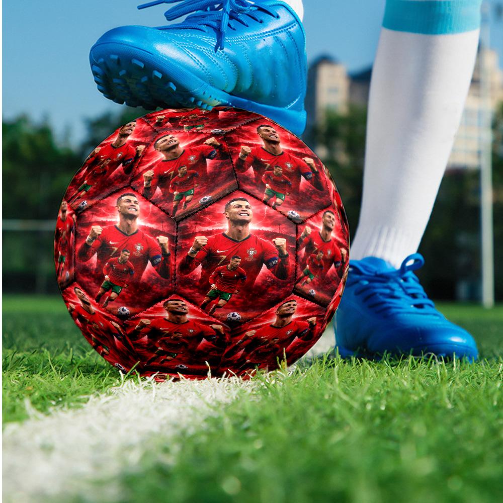Pallone da calcio tema Cristiano Ronaldo Taglia 5 Pallone da calcio Tocco Morbido Pallone da calcio professionale per allenamento per sport all'aperto