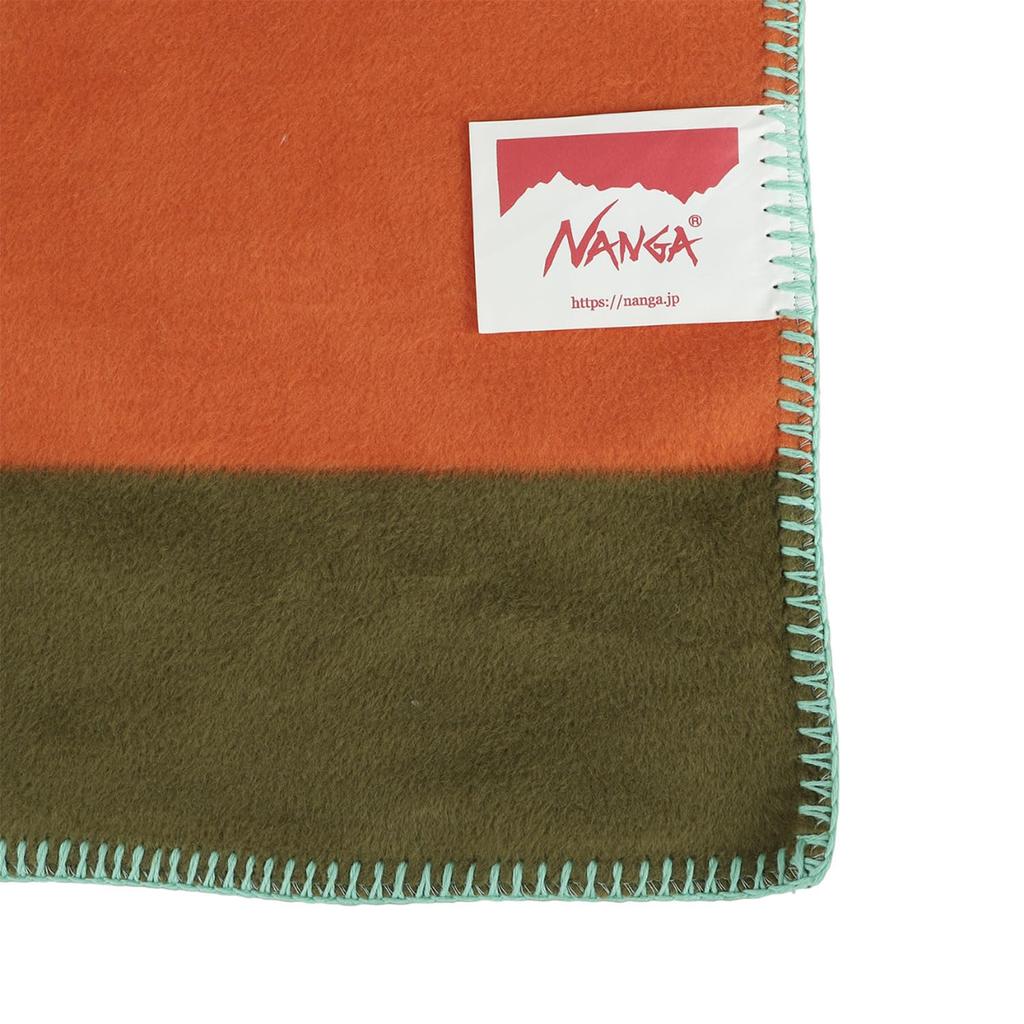 NANGA GOOD SLEEP BORDER COTTON OLIVE BLANKET, Small, NZ2254-4C424,