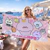 Cute Asamimichan Towel Yoga Gym Yoga Gym Lightweight Portable for Swimming Beach Travel Sports Accessories Sandproof
