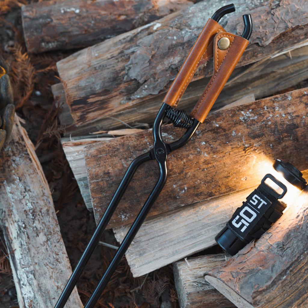 Lange Griffkohlezange Metall Camping Grillzange Kaminzange Grillkohle-Aufhebezange Langlebig