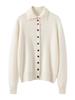 Cashmere Women's Polo Collar Cardigan - Autumn/Winter 2026 Versatile Loose Slimming Outerwear