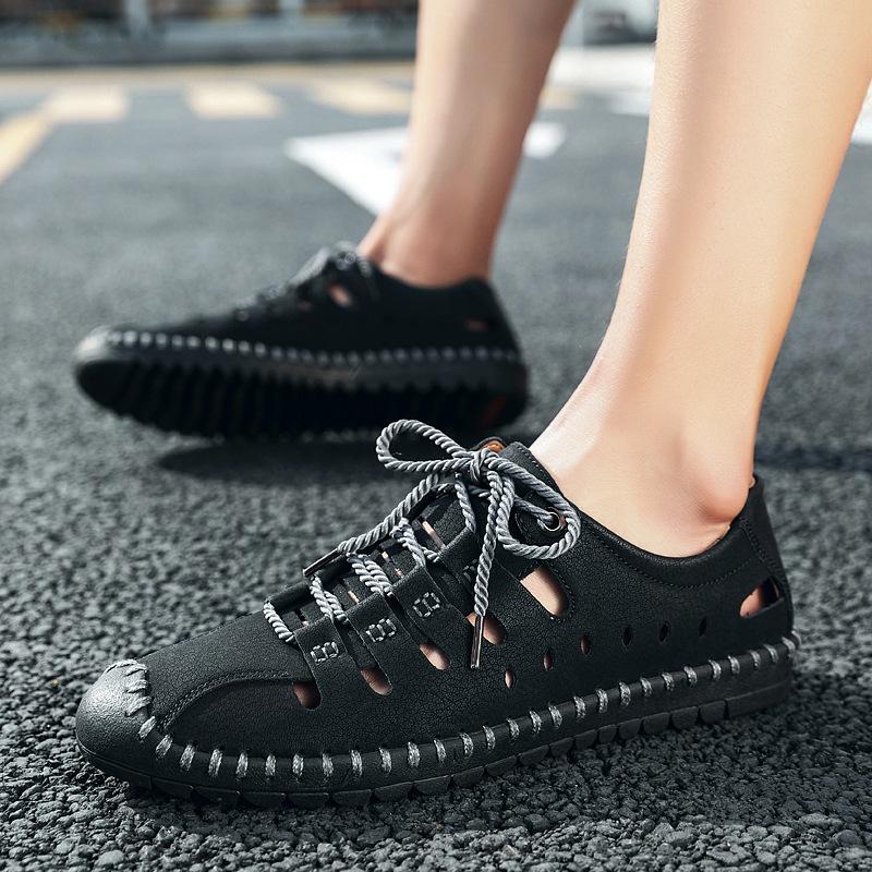 

модные дышащие кожаные мужские туфли модные лоферы повседневная обувь Chaussure Homme Luxe Marque мужские мокасины натуральная кожа 2024 6 чёрный