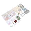 DIY Mini House Kit Wood Paper Openable and Closable Tiny Garden House Building Set with Strip Light