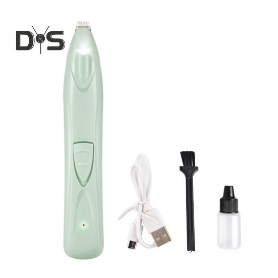 Electric Pet Hair Trimmer USB Rechargeable Dog Clipper with LED Light Quiet Pet Claw Trimmer for Cats Dogs Paws Face Ears