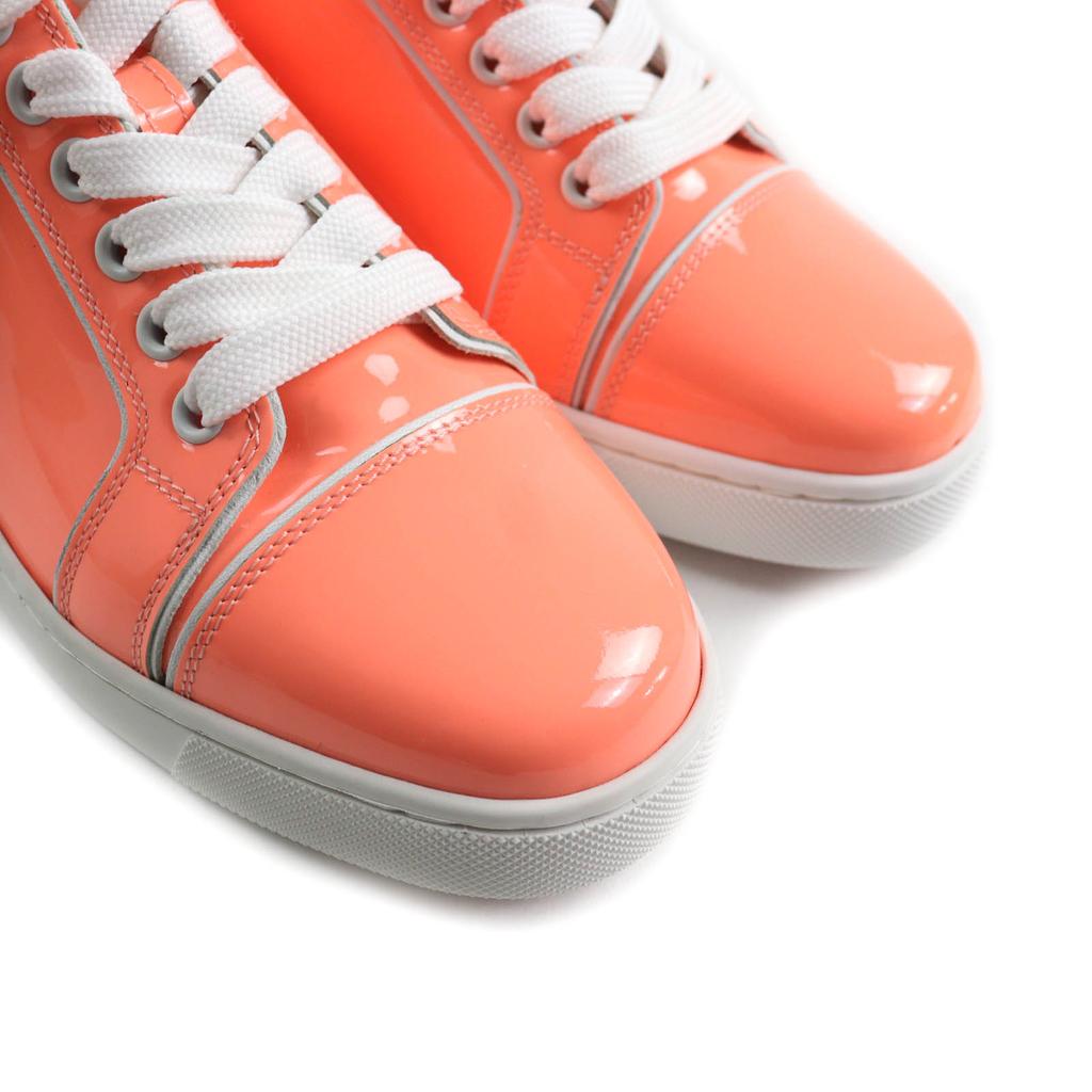 Pristine Christian Louboutin sneakers FUN VIEIRA Lace-up Orange Patent leather Used