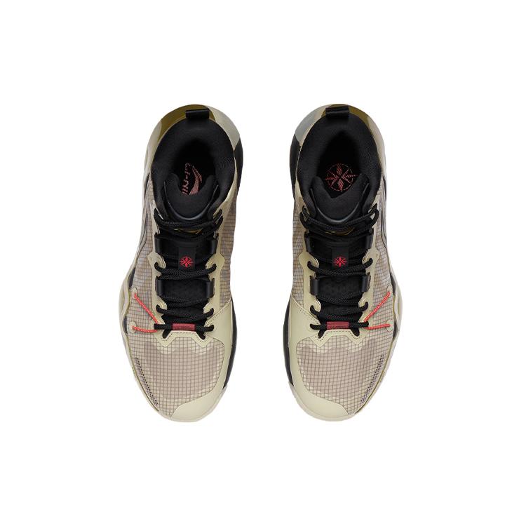 Li Ning Liren 2 Cushioning Slip Resistant Abrasion Resistant Mid top Basketball Shoes Men's Gray Green ABAR087-5