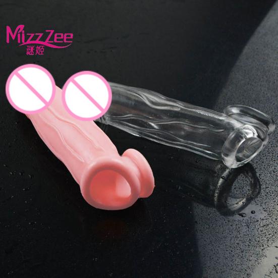 Mizz Zee Adult Sex Care Male Penis Ejaculation Extension Delay Sleeve Condom Cock