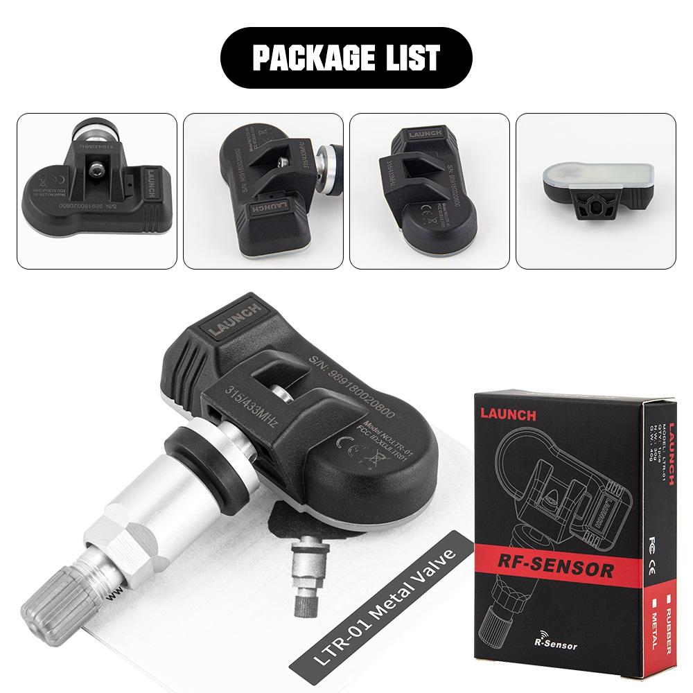 LAUNCH X431 TSENSOR-05 Univerzální TPMS senzor 315MHz/433MHz Duální frekvence Nastavitelný úhel Gumový ventil Monitor tlaku v pneumatikách