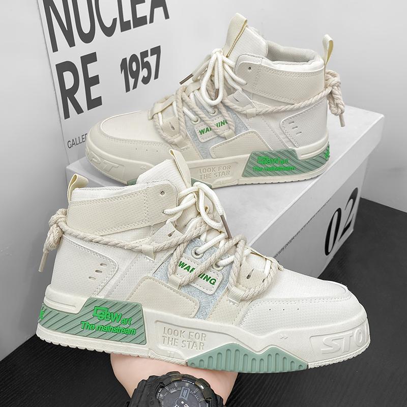 Hydrogen cloud Putian autumn high-top casual board shoes thick-soled heightening sports mid-help small white tide shoes
