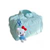 Large Double-Wide Fluffy Makeup & Toiletries Travel Bag for Women