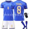 Weltmeisterschaft Italienische Fußballuniform Nr.. 14 Chiesa 18 Barrera Trikot Kinder Set