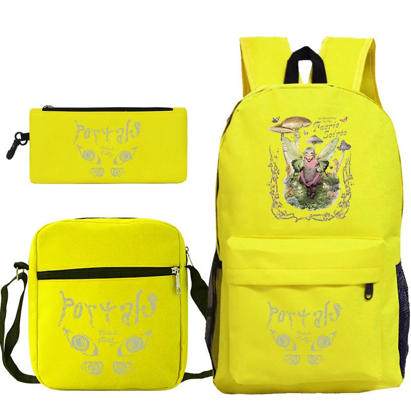 Popular Singer Peripheral Backpack Pencil Case Student Schoolbag Three-piece Set