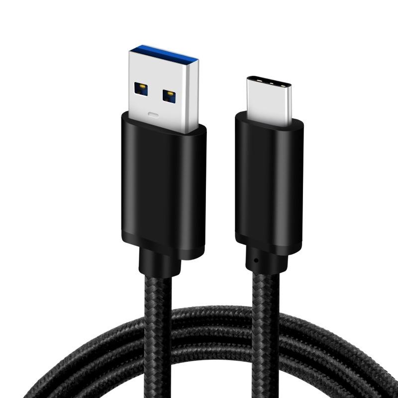 Type-C USB-A Aluminum Braided Nylon Jacket Data Cable Pure Copper Conductor for Android Phones 3A Fast Charging USB3.0 60W