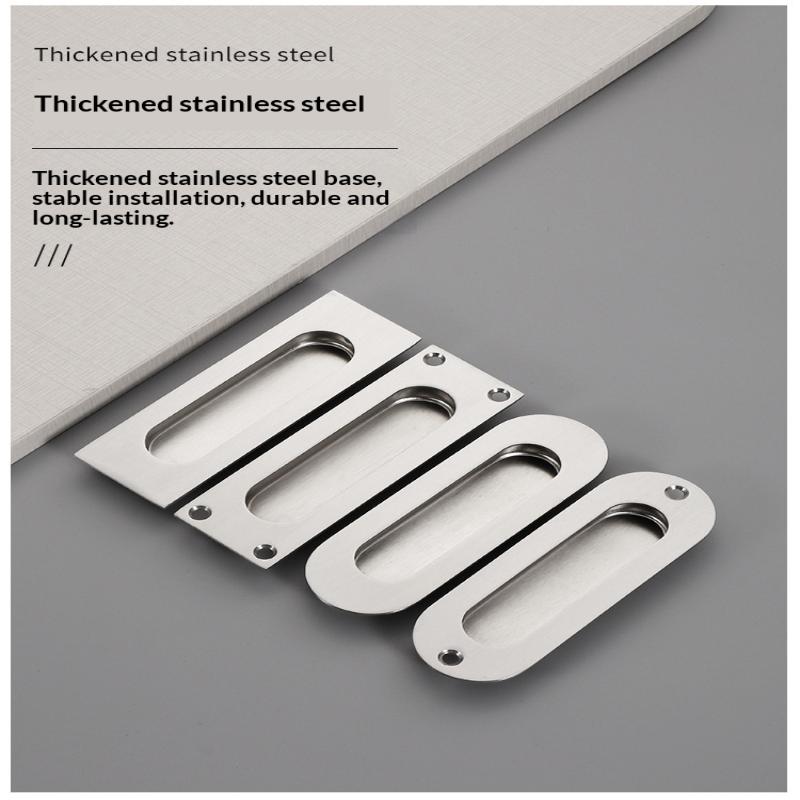 Poignée cachée en acier inoxydable Poignée de porte coulissante intégrée Poignée de tiroir de porte coulissante intégrée Poignée Noir Or Bronze