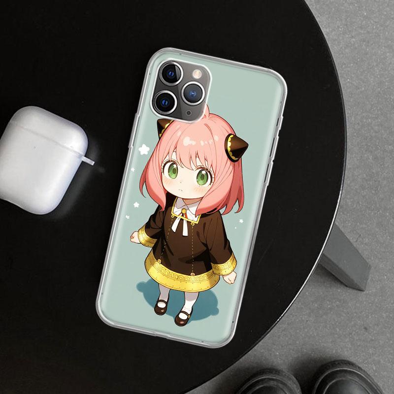S-Spy Family Anya Phone Case Cover for iPhone 11 12 13 Mini 14 15 Plus 16 Pro Max 17 Air 7 8 + SE Art Customized Fundas 11 12 13