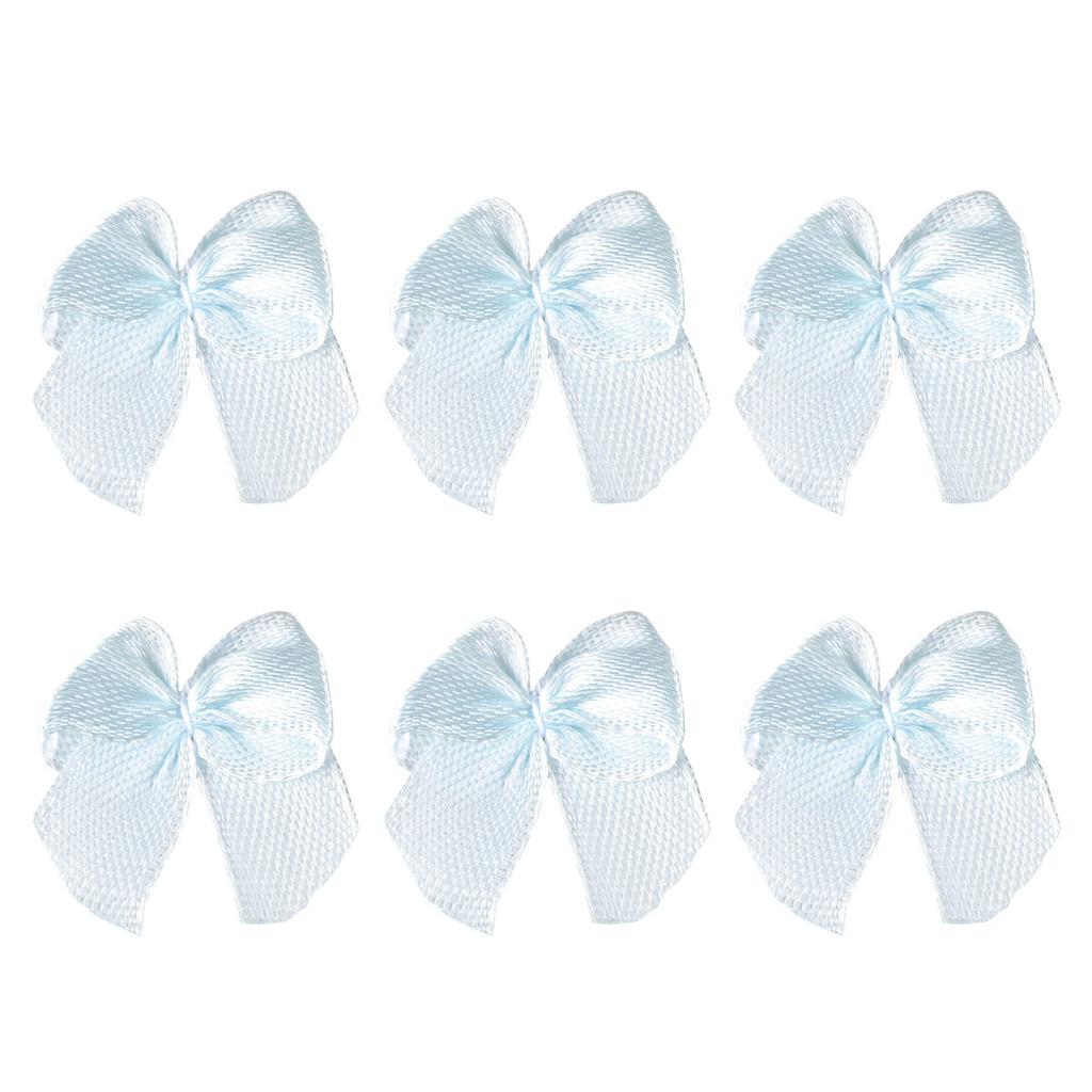 100Pcs Butterfly Bow Small Flowers Handmade Ribbon Bows Hair Accessories for DIY Crafts Gift Decor Sky Blue Ribbon Bows