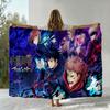 Cartoon Jujutsu Kaisen Anime 3D Flannel Blanket Soft Throw Blanket Art For Home Decor Bedroom Bed Sofa Cover Picnic Fans Gifts