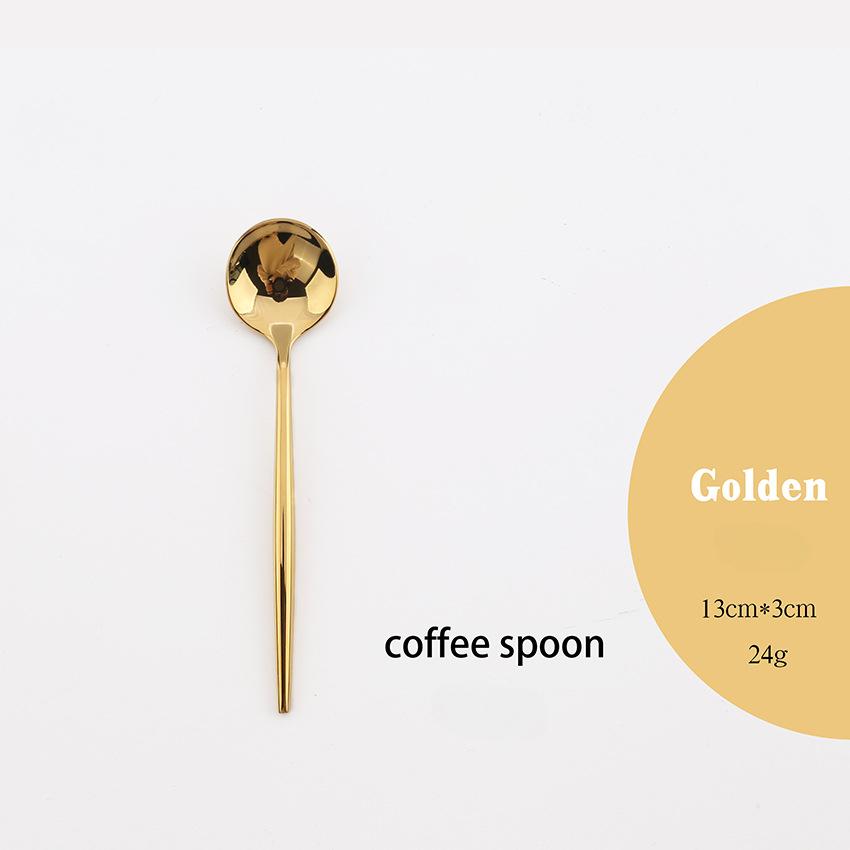 HANYANG 304 cuillères, fourchettes et baguettes en acier inoxydable miroir Portugal couteaux et fourchettes plaqués or argent brillant vaisselle occidentale d'hôtel