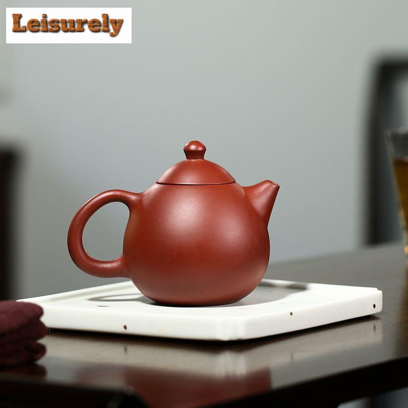 220ml High-end Yixing Purple Clay Teapots Artists Handmade Dragon Egg Pot Raw Ore Dahongpao Mud Tea Maker Kettle Zisha Tea Set