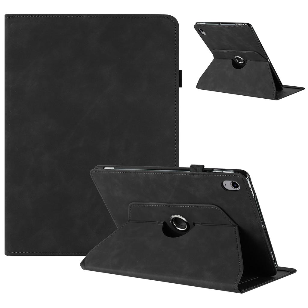 Tablet Case For iPad Air 11 (2025)/(2024)/Air (2022)/(2020) Rotating Stand Solid Color PU Leather Cover