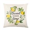 New Spring and Summer Pillow Cases Linen Yellow Lemon Truck Print Home Pillow Cushion Combination