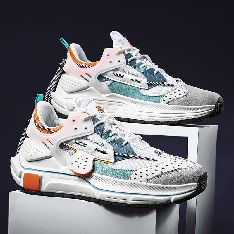 

Casual shoes men s 2025 autumn new splicing dad shoes Korean version of fashion trend versatile breathable catwalk shoes 45