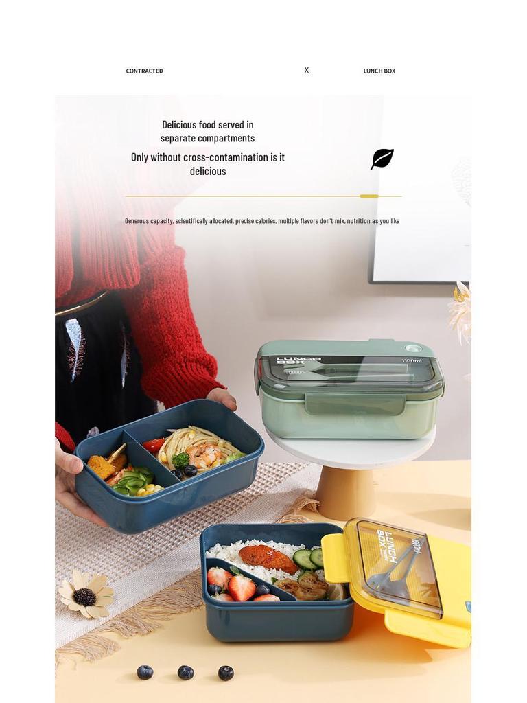 Microwave-Safe Insulated Bento Box with Cutlery for Office & School