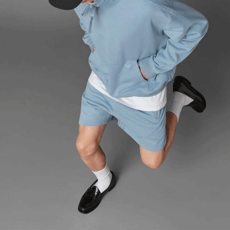 Adidas Originals Trefoil Blue Version Solid Color Hooded Sweatshirt Men Tops HD4821