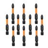 10Pcs Impact Antislip Screwdriver Bits 1/4inch Hex Shank Magnetic Tips Crossing Screwdriver Bits Set Impact Bit