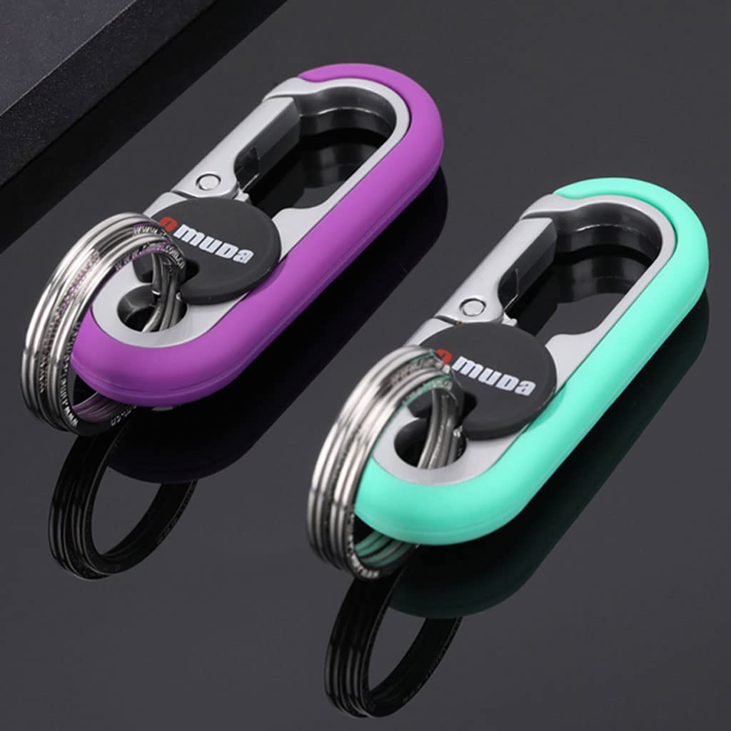 HUASHANG Men's Car Keychain, Carabiner, Stylish, Keychain, Double Ring, Hook, Key Holder, Women's, Keychain,