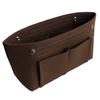 APSOONSELL Leichte Filz Tasche-in-Tasche Organizer, Freistehende Aufbewahrungstasche, Klein, Kaffeefarbe, für Damen und Herren, Größe M