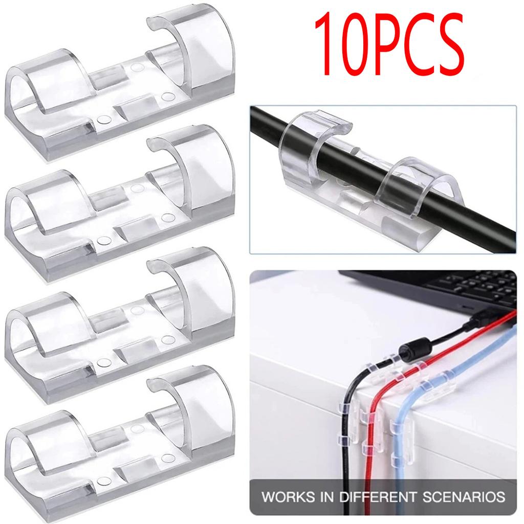 Desktop Cable Organizer Clips Cord Holder Wire Manager for USB Charger Data Line Workstation Cable Management Bobbin Winder Tool