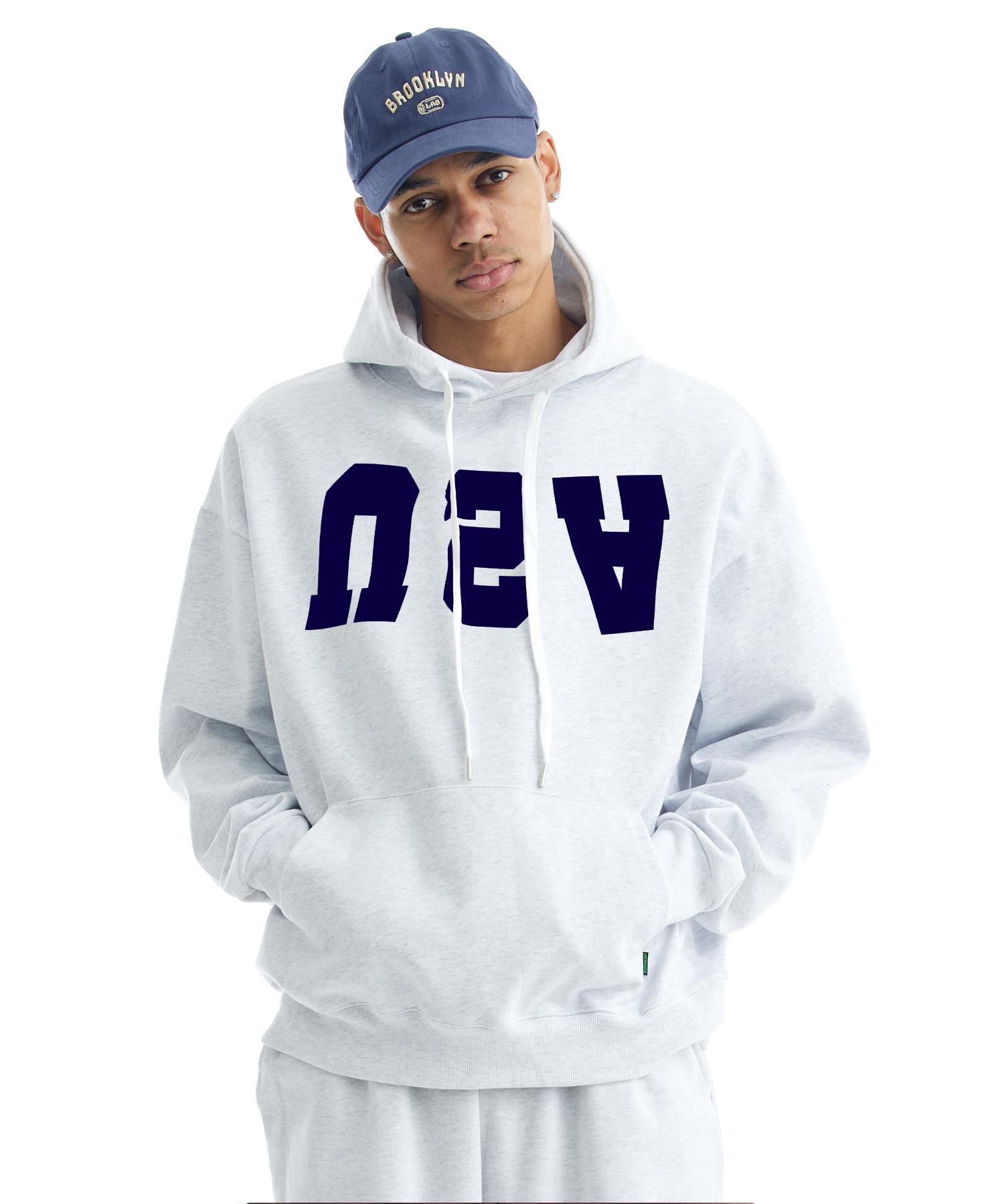 Cream Soda Lab Reverse Usa Hoodie Light Grey General Fabric M(1)