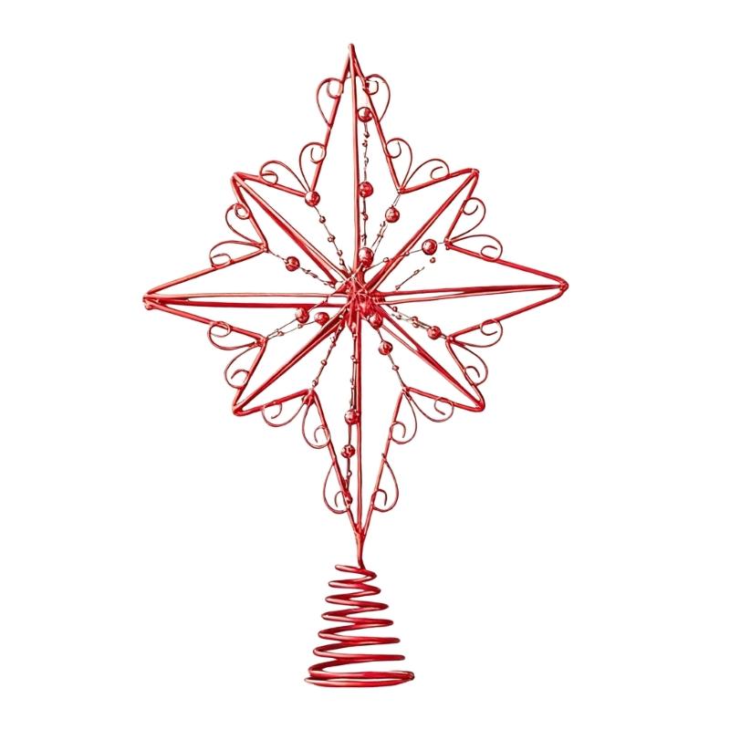 Irregular Christmas Tree Toppers Easy To Install Metal Star Tree Top Ornament Festival Accessory Home Adornment
