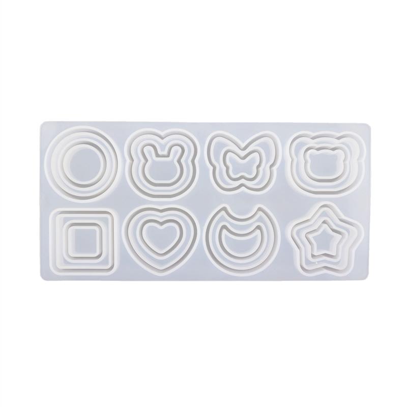 DIY Double Layer Quicksand Silicone Epoxy Mold DIY Keychain Pendant Jewelry Crafting Mould for Valentine Love Gift