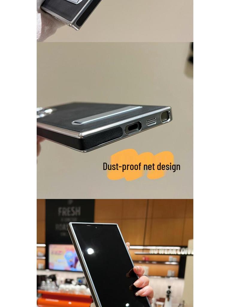 Drop-Proof Leather Case with Invisible Stand for iPhone 17 Pro Max
