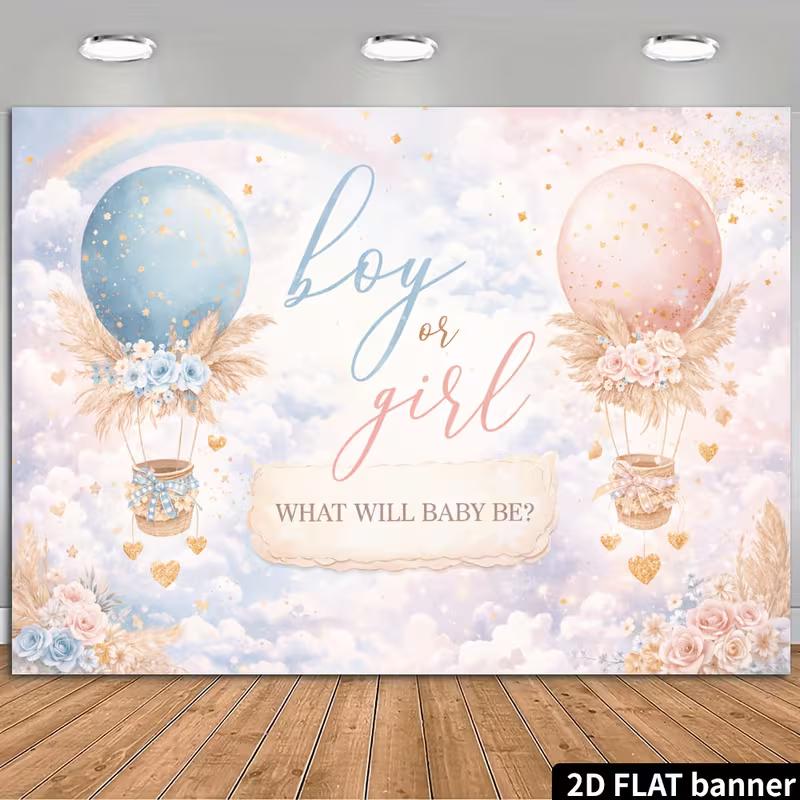 

2D Flat Printing Baby Backdrop, Neutral Boho Party Background 47.2x31.5inch/120*80cm