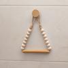 1PC Non-punching Roll Paper Storage Rack Rural Wind Hemp Rope Wooden Ball Combined with Paste Installation, Toilet Paper Holder, Bathroom Accessories