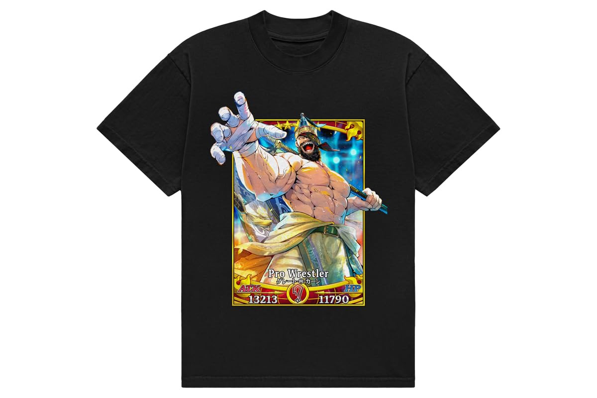 Новая Япония x FGO Коллаборация S 7150104913 Футболка Pro-Wrestling Great-O-Khan