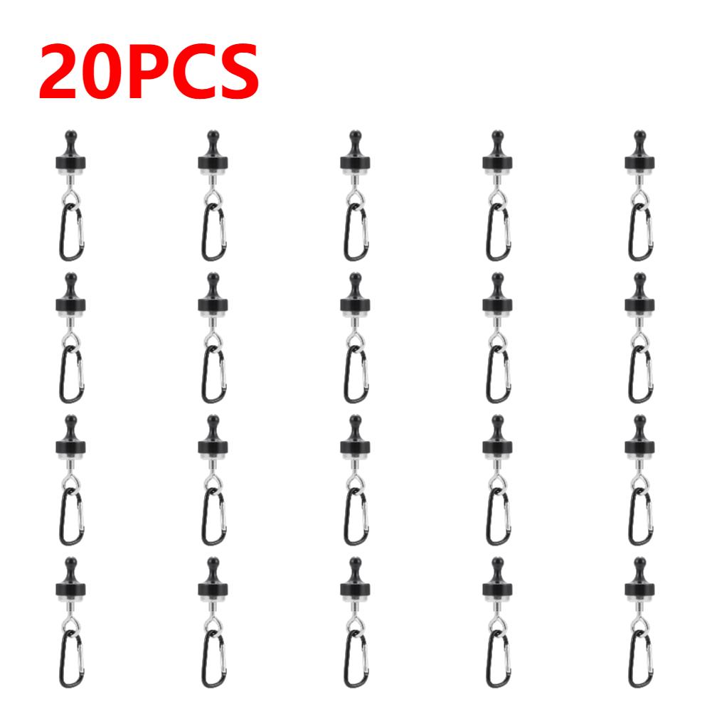 1-40PCS Strong Magnetic Carabiner Portable Tent Canopy Carabiner Magnet Hanger Outdoor Camping Lights Strong Magnetic Hook