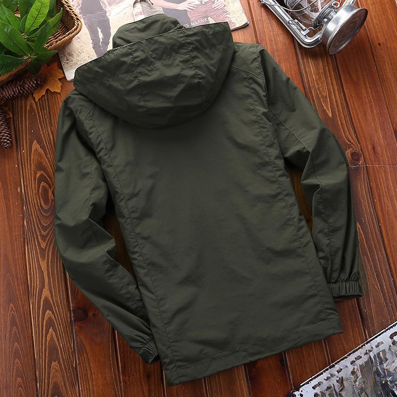 Men's Spring New Outdoor Charging Men's Jacket Lapel Multi-pocket Top