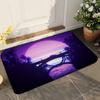 1pc Purple White Wave Gaming Bathroom Absorbent Mats Anti-Slip Mats Home Decor Supplies Carpets Home Kitchen Floor Mats