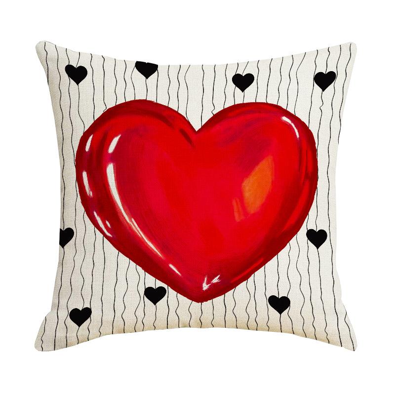 Pillow Valentine's Day Pillow Case Red Love Bedside Pillow Sofa Cushion